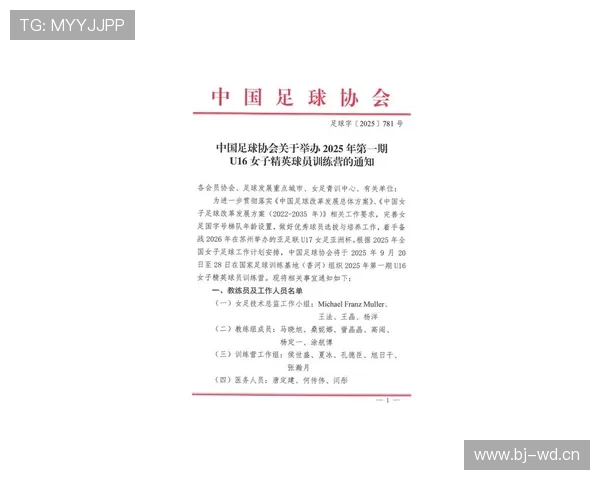 中国足球协会2025年第一期U16女子精英球员训练营圆满结束培养未来之星